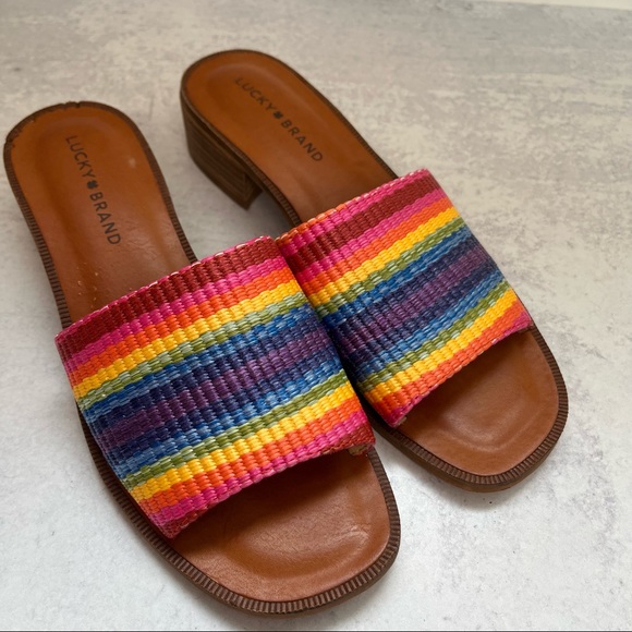Lucky Brand Rainbow Sandals 7.5 - Picture 3 of 9